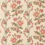 Pink floral wallpaper with botanical design, inspired by Highgrove's natural elegance. Perfect for a.