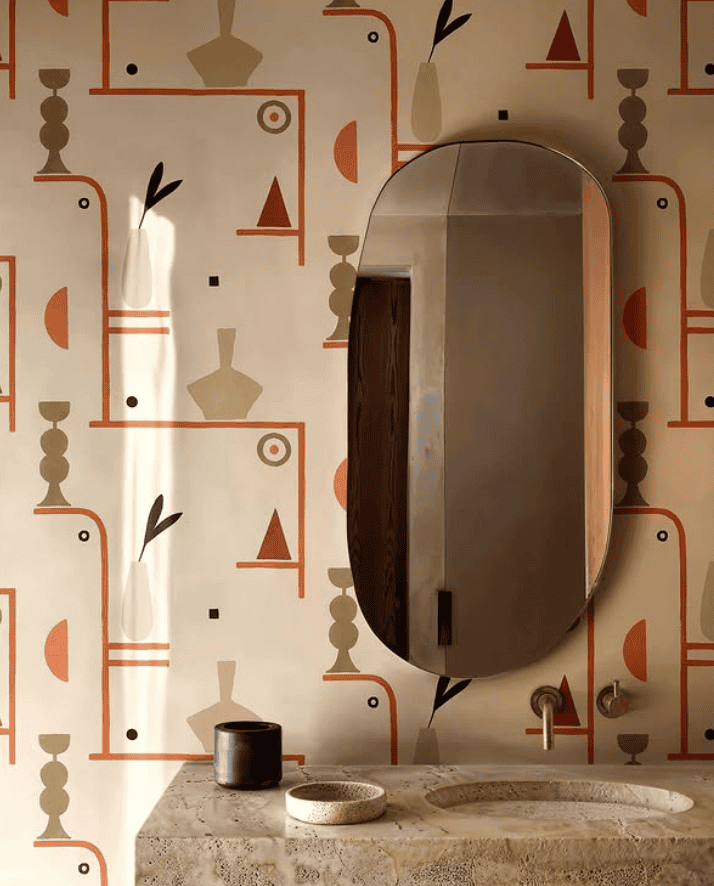 picture of a montreal bathroom with empire papiers peints design