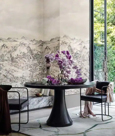 Cole and Son Shinrin Yoku Temple Mage Wallpaper - Premium Designer Wallcovering for Kitchen, hotels , restaurants