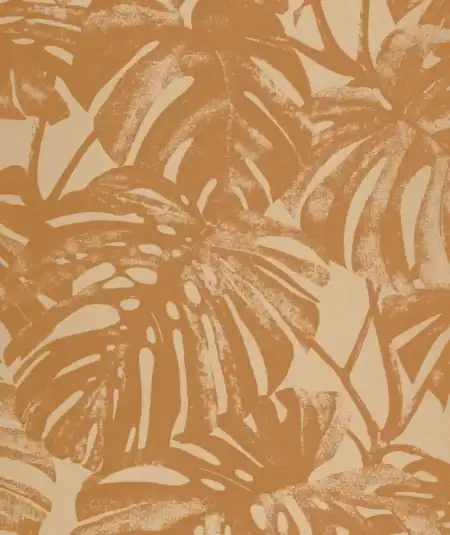 Casadeco Rio Mata 201791410 wallpaper, Beige Ficelle Monstera leaf pattern, smooth non-woven texture.