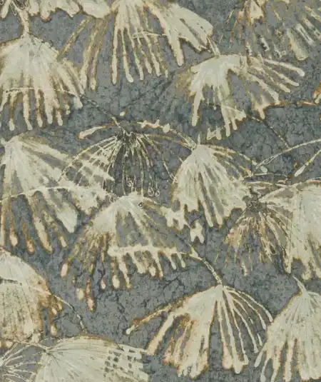 Papier peint Iliad Blue Stone de Zoffany, design moderne évoquant la pierre bleue pour un intérieur.