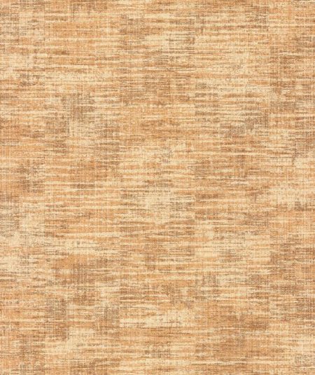 Textured metallic effect wallpaper in warm bronze-salmon tones with subtle vertical grain, from Caselio Velvet Unis Métallisés collection.