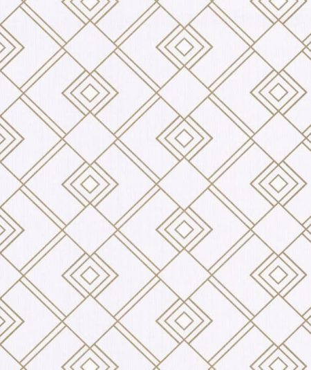 Papier peint Gatsby en doré, parfait pour un salon élégant avec un style Art Déco.