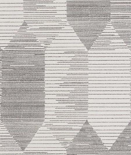 Papier peint Kipara de Empire Papier Peint, motif géométrique moderne en gris clair pour salon ou ch.