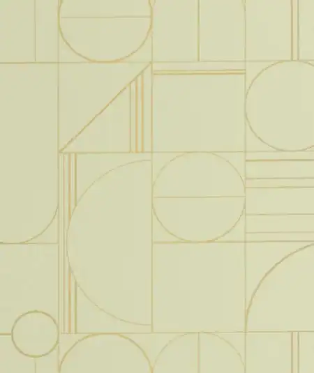 Papier peint géométrique jaune de style moderne, parfait pour un salon ou une chambre élégante.