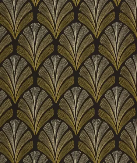 Folies St James Wallpaper | Art Deco Feather Motif | Casadeco