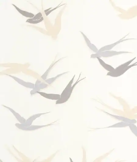Papier peint Swallow de Empire Wallpaper, style élégant et naturel, parfait pour une chambre lumineu.