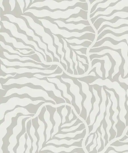 Papier peint Fern Fronds dans un salon moderne, style naturel et apaisant, par Empire Papier Peint.