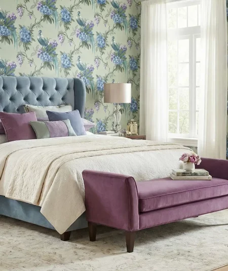 Golden Pheasant Sage Floral | Brewster Home Fashions