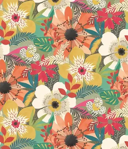 Ohpopsi Floral Riot Wallpaper
