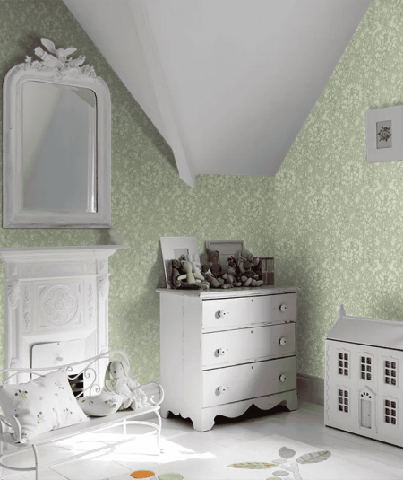 Papier Peint Woodland Crown Sage M1688 | Forêt Enchantée | Empire Wallpaper Montréal