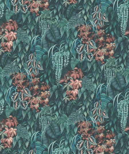 Tapisserie verte pour mur intérieur, style botanique, Empire Papier Peint.